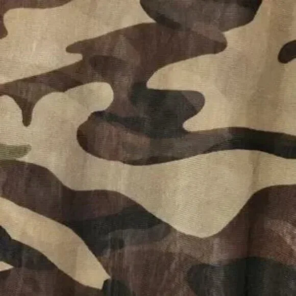 FOREVER 21+ swim cover-up green camo long sleeve sheer size 3X - Picture 2 of 4